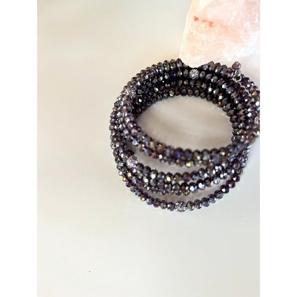 Multi Strand Garnet Beaded Bracelet - Picture 11 of 13